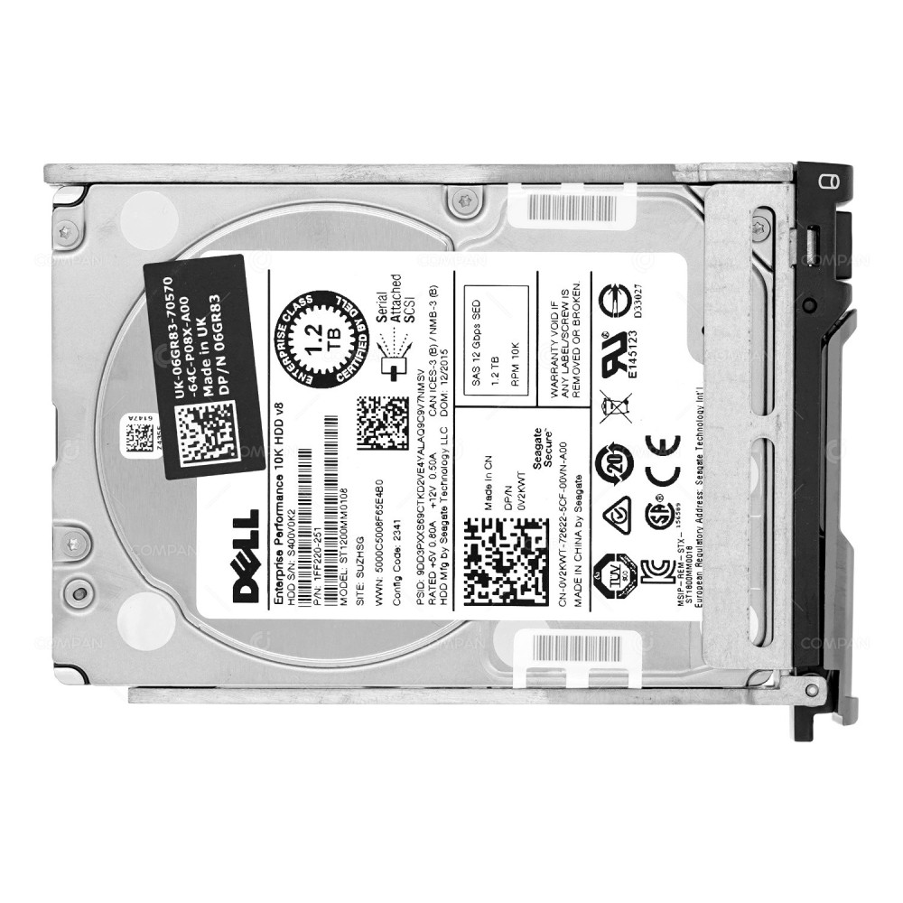 V2KWT SEAGATE HDD 1.2TB 10K SAS 12G 2.5" SFF FOR POWEREDGE G11 G12 G13